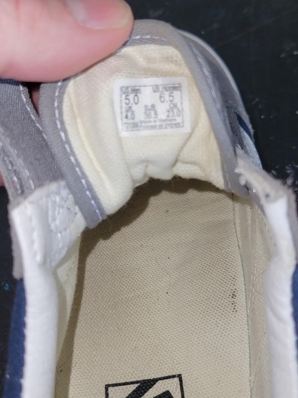 Vans Navy and Gray Velcro Skate Sneakers - Picture 6 of 8